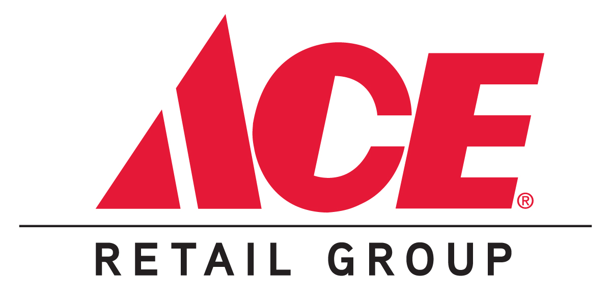 The image shows the ACE Retail Group logo with "ACE" in bold red letters above a black horizontal line and "RETAIL GROUP" in black capital letters below the line.